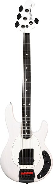 open zoom image for Ernie Ball Music Man Tim Commerford StingRay Electric Bass - Passive Electronics Model (with Mono Soft Shell Bag), White, Action Position Back