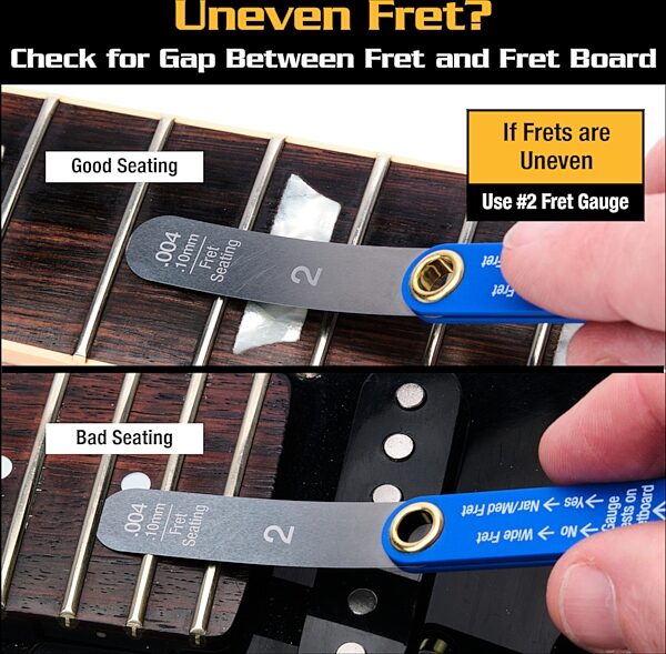 open zoom image for Music Nomad MN840 Precision Fret Gauge Tool, New, Action Position Back