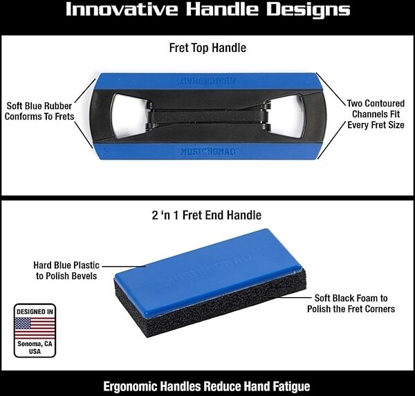 open zoom image for Music Nomad MN872 11-Piece Fret Leveling Kit, New, Action Position Back