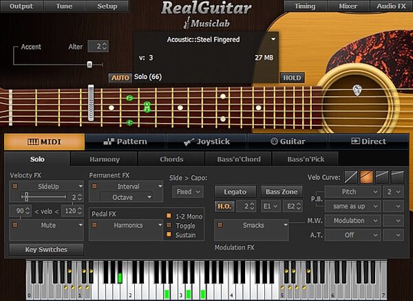 open zoom image for Musiclab RealGuitar Guitar Plug-in Software, Digital Download, Screenshot Front