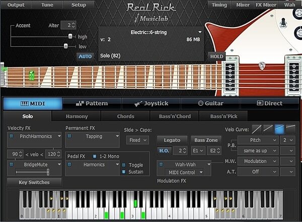 open zoom image for Musiclab RealRick Guitar Plug-in Software, Digital Download, Screenshot Front