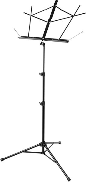open zoom image for On-Stage SM7222B Tripod Sheet Music Stand, Black, with Gig Bag, Black
