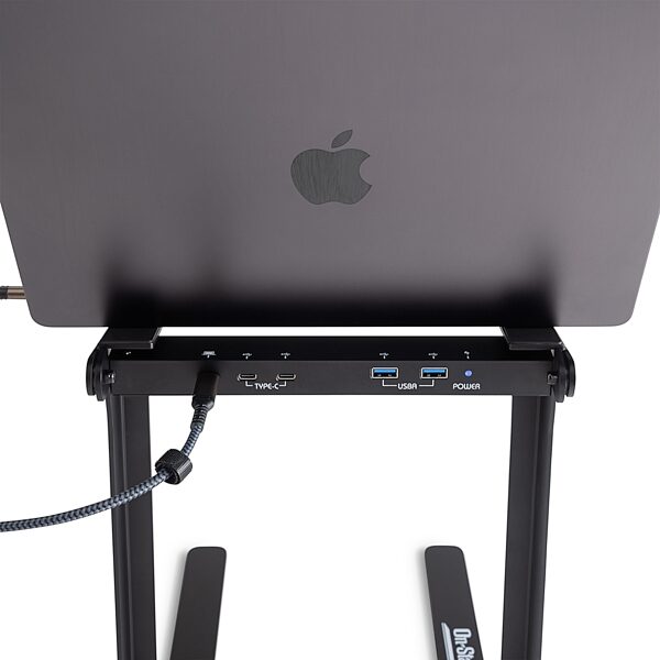 open zoom image for On-Stage LPT8000 Laptop Stand with USB Hub, New, Action Position Back