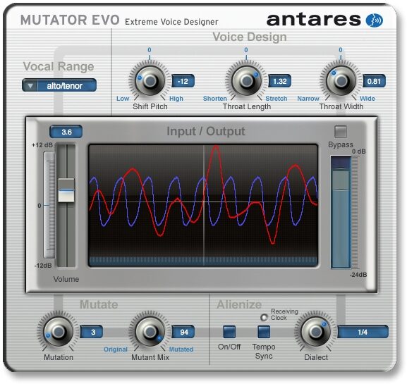 open zoom image for Antares Auto-Tune Vocal Studio Pitch Correcting Software (Mac and Windows), Screenshot - AVOX Evo (Mutator Evo)