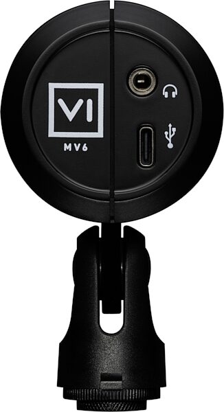 open zoom image for Shure MV6 Dynamic Cardioid USB Gaming Microphone, Black, Action Position Back