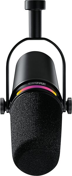 open zoom image for Shure MV7+ Hybrid USB/XLR Podcast Microphone, Black, MV7+-K, Action Position Back