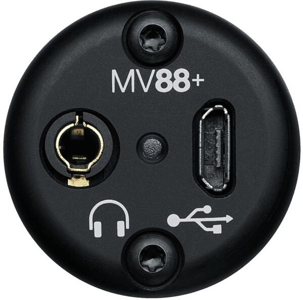 open zoom image for Shure MOTIV MV88 Plus Video Kit Stereo Condenser Microphone (with Lightning and USB-C Cables), Open Box (Like New), Microphone Rear Detail