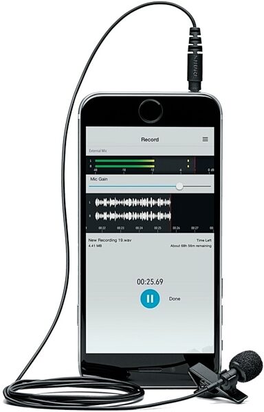 open zoom image for Shure MOTIV MVL Clip-On Lavalier Condenser Microphone, New, In Use
