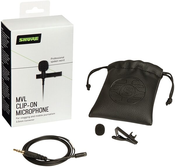 open zoom image for Shure MOTIV MVL Clip-On Lavalier Condenser Microphone, New, Package