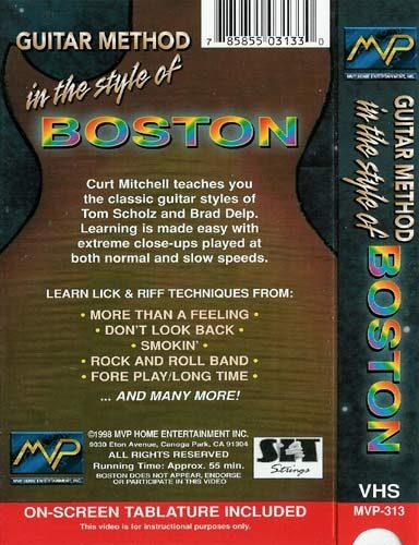 open zoom image for Video: Guitar Method in the Style of Boston, Back Cover