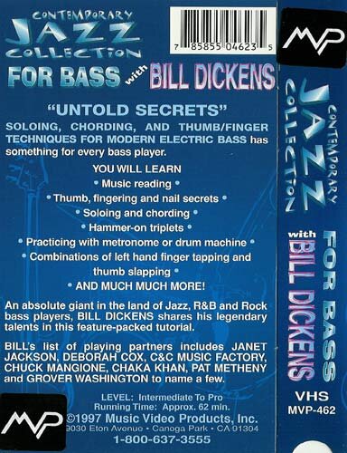 open zoom image for Video: Contemporary Jazz Collection for Bass, Back Cover