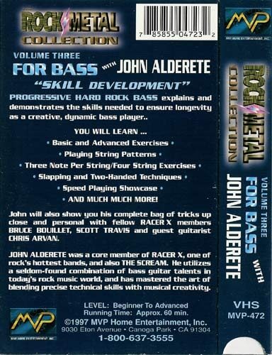 open zoom image for Video: Rock/Metal Collection Volume Three for Bass, Back Cover