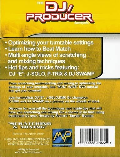open zoom image for Video: DJ Series Mixing and Scratching, Back Cover