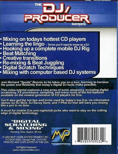 open zoom image for Video: DJ Series Digital Scratching and Mixing, Back Cover