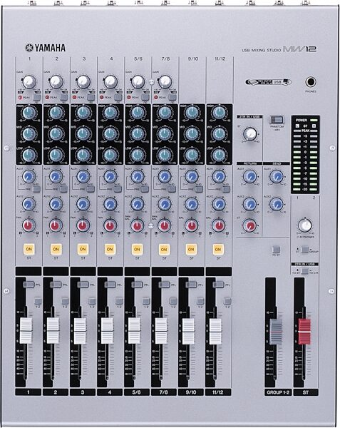 open zoom image for Yamaha MW12 12-Channel USB Mixer, Top