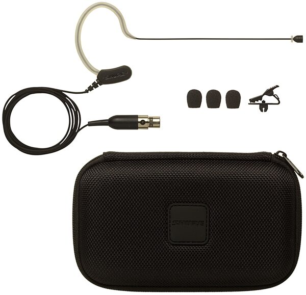open zoom image for Shure MX153 Microflex Earset Headworn Condenser Microphone, Black, with TQG/TA4F Connection, MX153B/O-TQG, Omnidirectional, Black with Accessories
