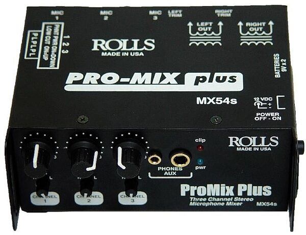 open zoom image for Rolls MX54S Promix Plus Stereo Microphone Mixer, Main