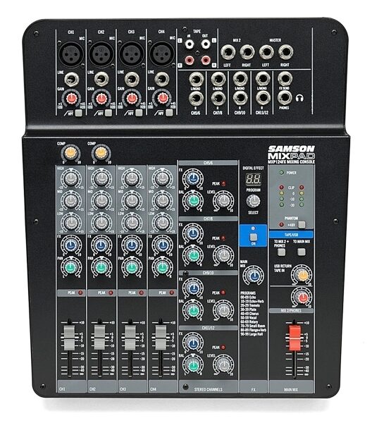 open zoom image for Samson MXP124FX MixPad USB Mixer, 8-Channel, New, Main