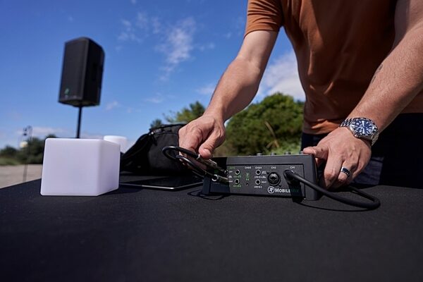 open zoom image for Mackie MobileMix USB-Powered Mixer, 8-Channel, New, Action Position Back