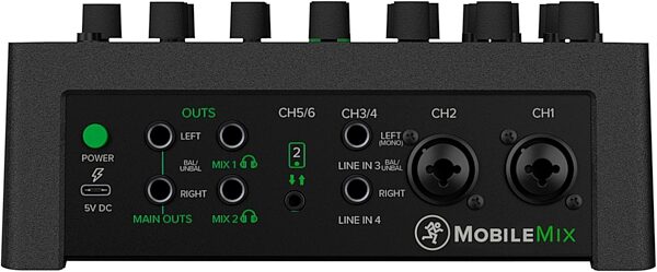 open zoom image for Mackie MobileMix USB-Powered Mixer, 8-Channel, New, Main with all components Front