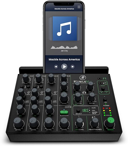 open zoom image for Mackie MobileMix USB-Powered Mixer, 8-Channel, New, Main with all components Front
