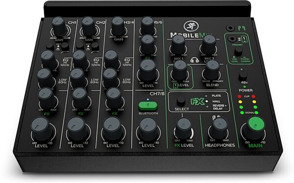 open zoom image for Mackie MobileMix USB-Powered Mixer, 8-Channel, New, Main with all components Front