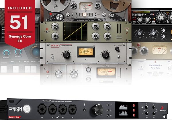 open zoom image for Antelope Audio Orion Studio Synergy Core Thunderbolt 3 and USB Audio Interface, New, view