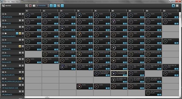 open zoom image for Cakewalk Sonar Artist Music Production Software, Screenshot Matrix View