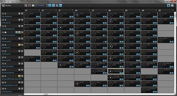 open zoom image for Cakewalk Sonar X2 Essential Music Production Software (Windows), Screenshot Matrix View