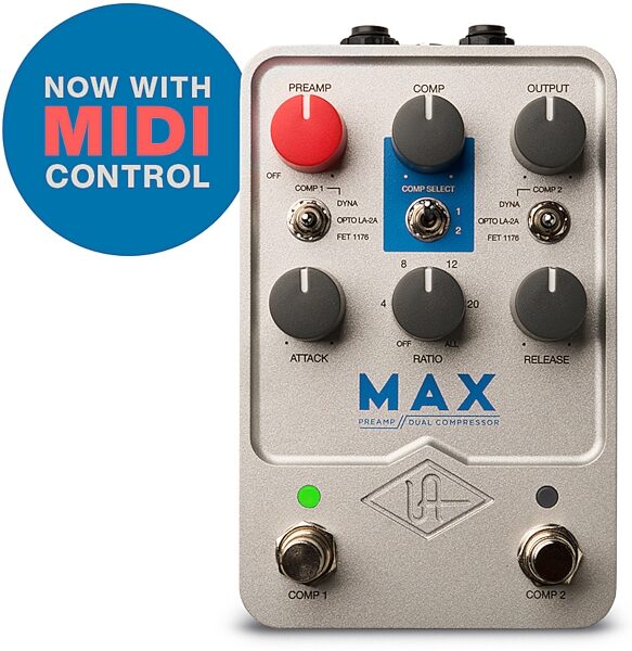 open zoom image for Universal Audio Max Preamp and Compressor Pedal, Action Position Back