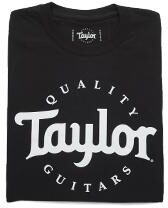 open zoom image for Taylor Mens Basic Logo T-Shirt, Black/White, Small, Main