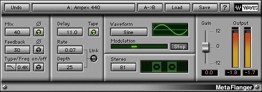 open zoom image for Waves Native Gold Bundle (Windows and Macintosh), MetaFlanger