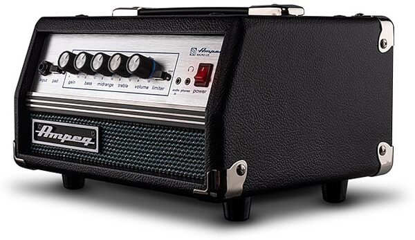 open zoom image for Ampeg MICRO-VR Bass Amplifier Half Stack with SVT MICRO-VR Head and SVT210AV Micro Classic Cabinet, Black, Micro-VR 3qtr-Right