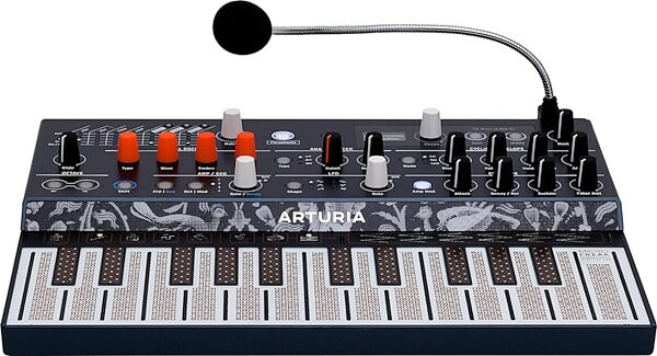 open zoom image for Arturia MicroFreak Hybrid Keyboard Synthesizer, Black, with Microphone, Front