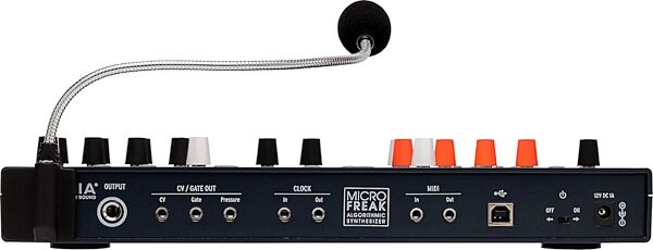 open zoom image for Arturia MicroFreak Hybrid Keyboard Synthesizer, Black, with Microphone, Rear