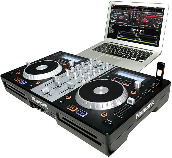 open zoom image for Numark Mixdeck Express Multi-Format USB DJ CD Controller System, In Use Laptop NOT Included