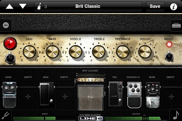 open zoom image for Line 6 Mobile In iOS Audio Interface for iPhone and iPad, Mobile POD Screenshot British Classic