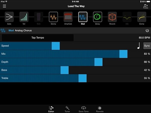 open zoom image for Line 6 AMPLIFi 75 Hybrid Guitar Combo Amplifier, AMPLIFi Inspector View