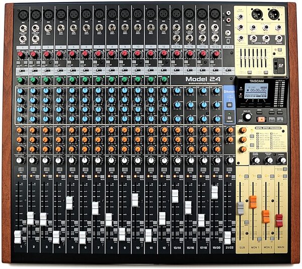 open zoom image for TASCAM Model 24 Analog Mixer, USB Audio Interface, and Multitrack Recorder, New, Action Position Back