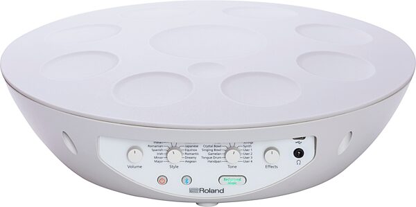 open zoom image for Roland MN-10 Mood Pan Electronic Handpan Instrument, New, Action Position Back