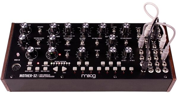 open zoom image for Moog Mother-32 Semi-Modular Analog Synthesizer, New, Front Patched