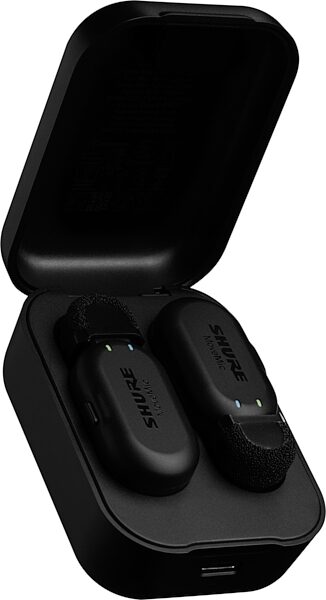 open zoom image for Shure MoveMic Two Wireless Lavalier Microphone Set, MV-TWO-Z7, Open Box (Very Good), Action Position Back