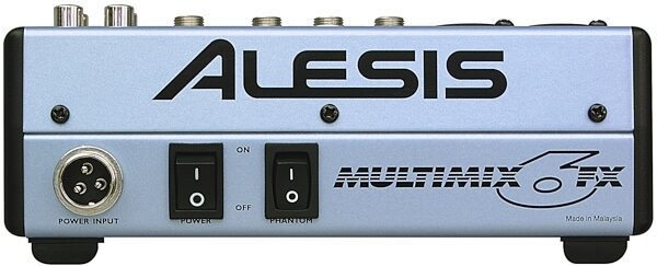 open zoom image for Alesis MultiMix 6FX 6-Channel Mixer with Effects, Back Panel