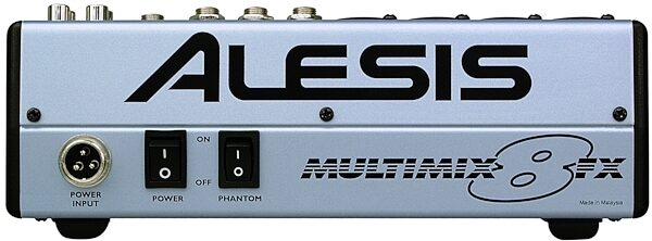 open zoom image for Alesis MultiMix 8FX 8-Channel Mixer with Effects, Back Panel