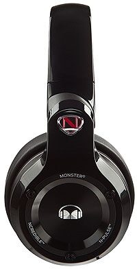 open zoom image for Monster NCredible N-Pulse DJ Headphones, Black Side