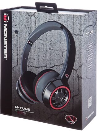 open zoom image for Monster NCredible NTune Headphones, Black and Red Package