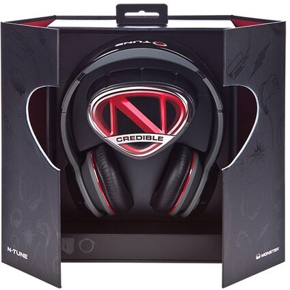 open zoom image for Monster NCredible NTune Headphones, Black and Red Open