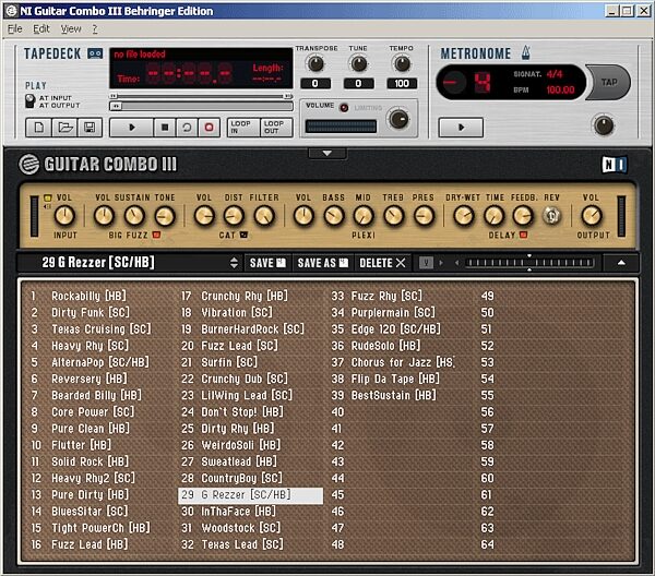 open zoom image for Behringer iAXE393 USB Electric Guitar (Macintosh and Windows), Guitar Combo 3