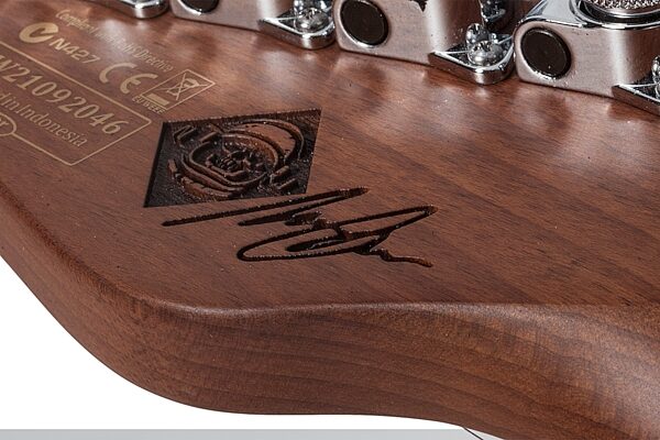 open zoom image for Schecter Diamond Series Nick Johnston PT Electric Guitar, Atomic Ink, Open Box (Very Good), Action Position Back