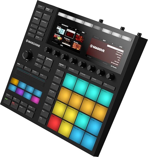 open zoom image for Native Instruments Maschine MK3 Groove Production Studio, Black, Action Position Back